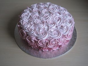 Ombre Rose Cake Burgundy